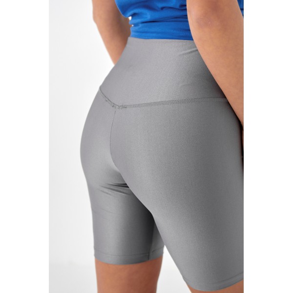 Велосипедки женские эластичные бифлекс серые Lurex