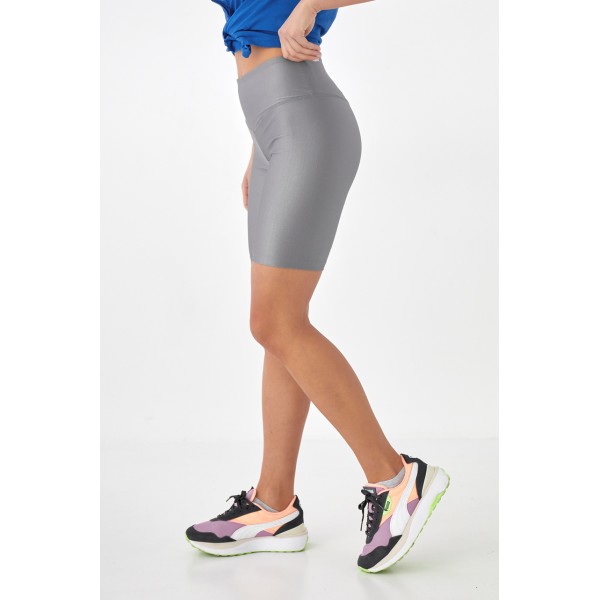 Велосипедки женские эластичные бифлекс серые Lurex
