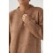 Свитер женский трикотажный пушистый коричневый Lurex