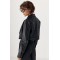 Куртка жіноча з екошкіри укорочена чорна Lurex