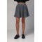 Жіноча спідниця міні плісе темно-сіра Lurex