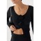 Костюм женский хлопковый с кофтой и юбкой черный Lurex