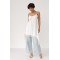Джинси жіночі бавовняні wide leg прямі блакитні Lurex