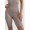 Комбинезон женский стрейчевый в рубчик кофейный Lurex
