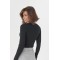 Кофта жіноча трикотажна на кнопках у рубчик чорна Lurex