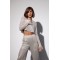 Костюм жіночий із сітки з паєтками бежевий Lurex