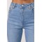 Джинси жіночі бавовняні skinny з розрізами блакитні Lurex