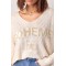 Женский вязаный пуловер Boheme оверсайз молочный Lurex