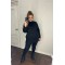 Костюм женский шерстяной спорт шик черный PEONY