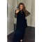 Спідниця жіноча максі пряма костюмна чорна PEONY