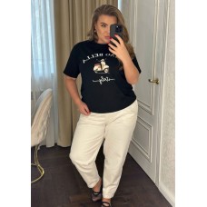 Футболка женская с принтом Ciao хлопок черная