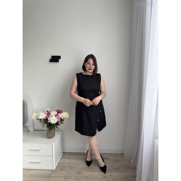 Платье женское повседневное  костюмная чёрное PEONY