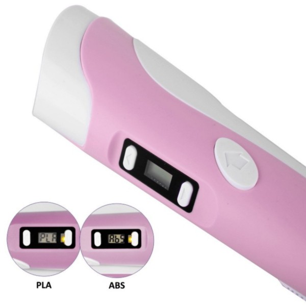3D ручка Pen-2 розовый LCD экран 100 м пластика generic