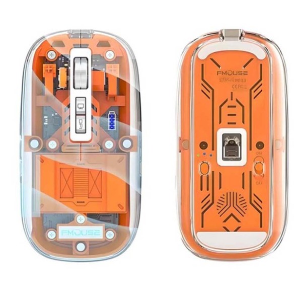 Мышь беспроводная FMouse M133 лазерная прозрачная FMouse