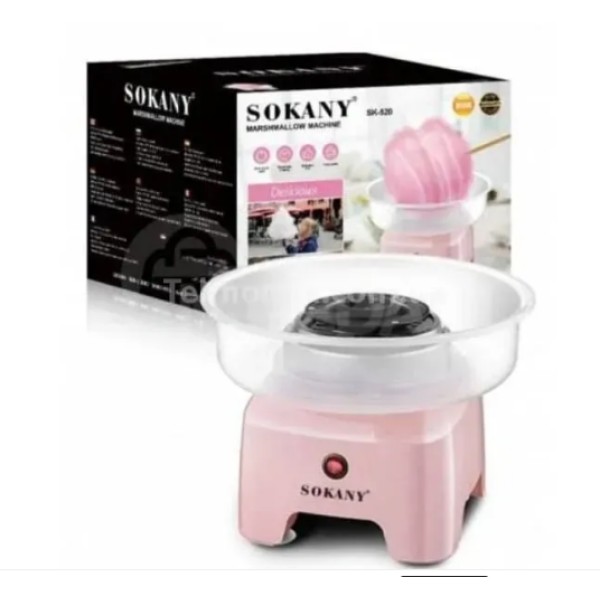 Аппарат для сладкой ваты Sokany SK-520-BS 500 Вт розовый Sokany