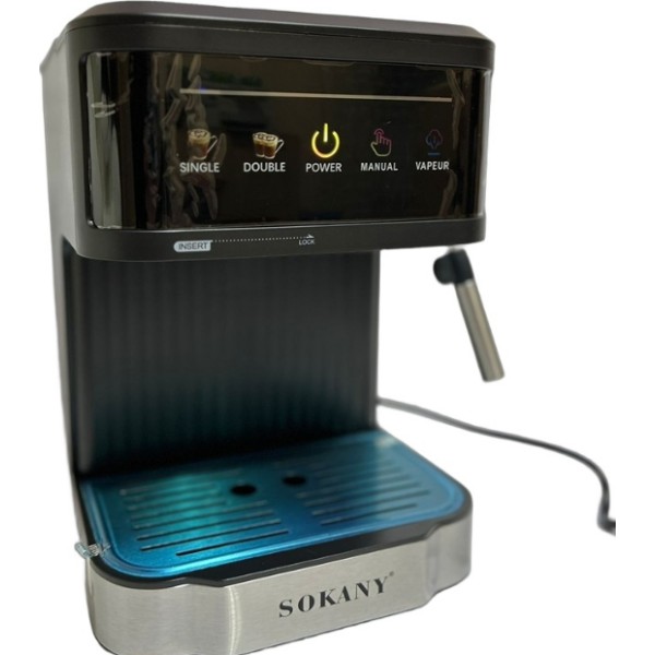 Кофемашина рожковая SOKANY SK-04025 с капучинатором черная Sokany