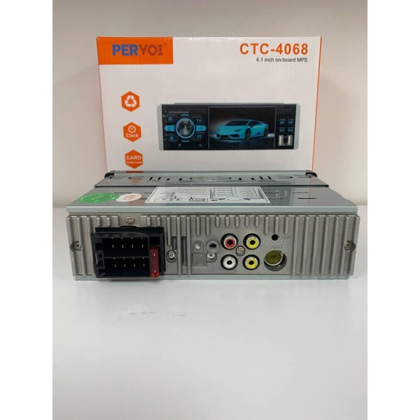 Автомагнитола PERVOI CTC-4068 Bluetooth 4.1 дюйма черная PERVOI