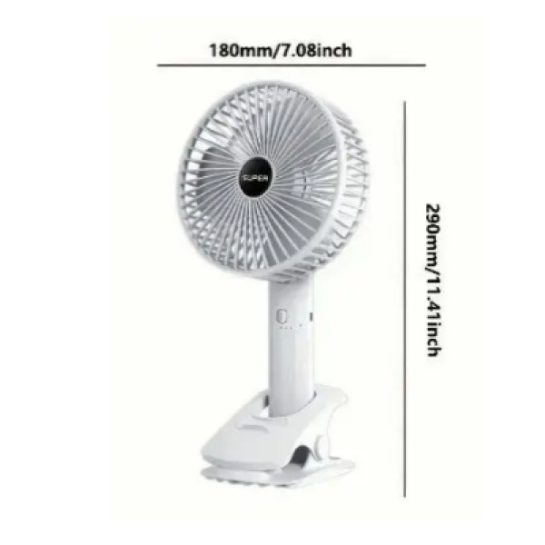 Вентилятор Desktop Fan з прищіпкою USB білий generic