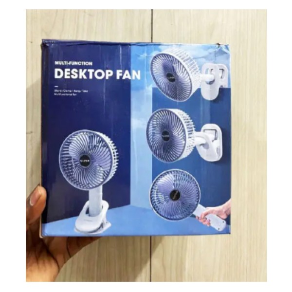 Вентилятор Desktop Fan з прищіпкою USB білий generic
