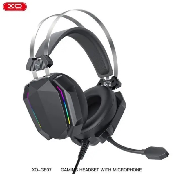 ігрові навушники xo ge-07 з мікрофоном led rgb підсвітка XO
