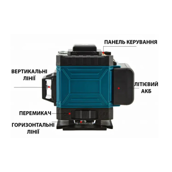 Лазерний нівелір AND 40-4 4D Level 16 ліній зелений SHARP AND