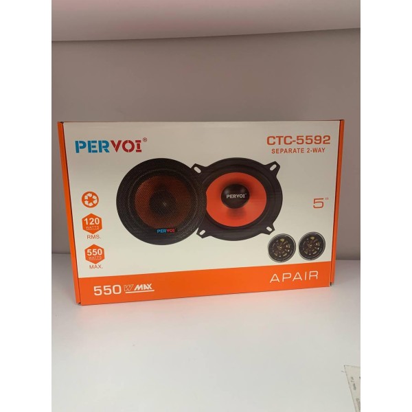 Автомобільні динаміки PERVOI CTC-5592 550 Вт 13 см чорні PERVOI