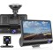 Видеорегистратор Car DVR WDR Full HD 3 камеры 4 дюйма черный generic