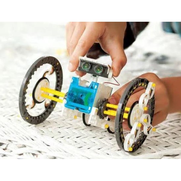 Конструктор Solar Robot 14 в 1 на солнечных батареях серый generic