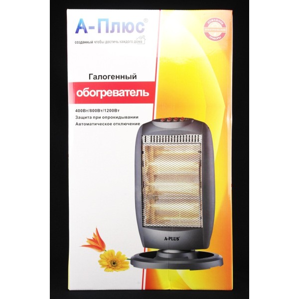 Обогреватель A-PLUS 1200 Вт галогеновый серый A-Plus
