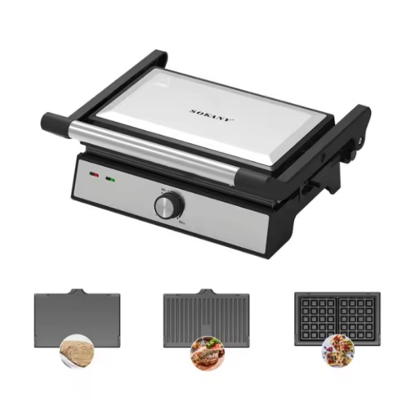 Гриль Sokany SK-08092-3 3-в-1 1500 Вт контактный серебристый Sokany