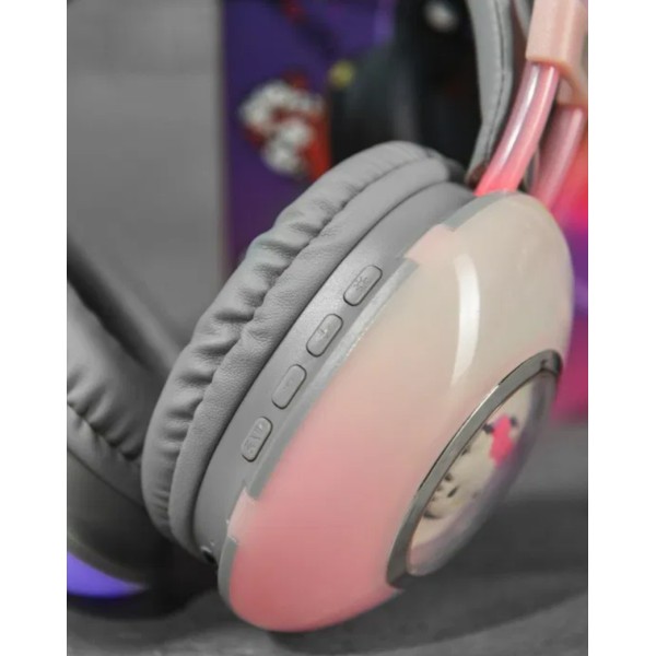 Навушники Bluetooth Hello Kitty PG-706H з RGB підсвічуванням рожевий generic