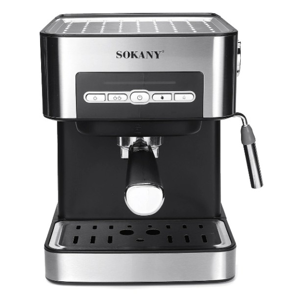 Кавоварка SOKANY SK-6862 ріжкова 20 бар 850 Вт срібляста Sokany