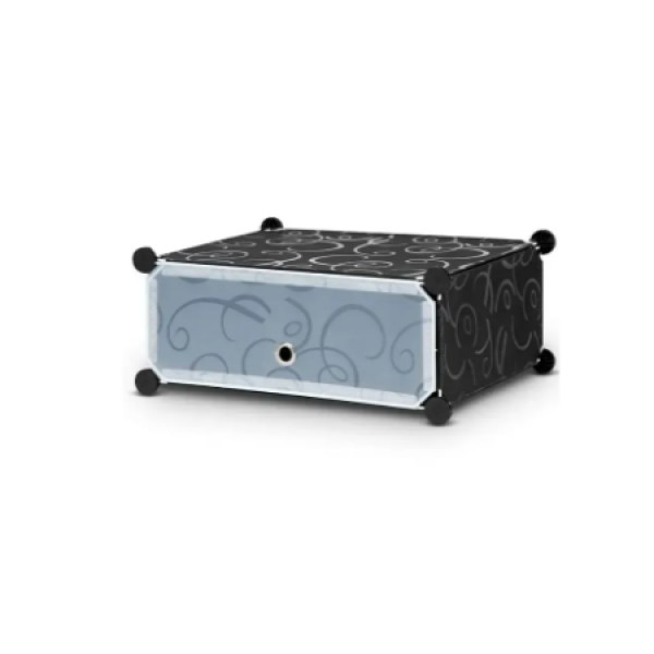 Шафа органайзер для взуття 37x37x73 см модульна чорна generic