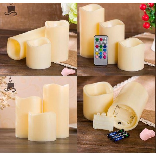 Светодиодные свечи Led Candles 3в1 12 цветов с пультом ДУ generic