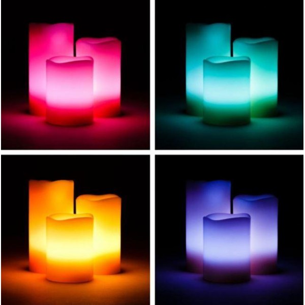 Светодиодные свечи Led Candles 3в1 12 цветов с пультом ДУ generic