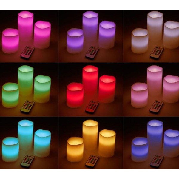 Светодиодные свечи Led Candles 3в1 12 цветов с пультом ДУ generic
