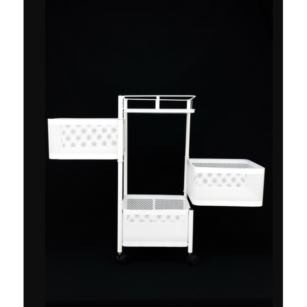 Етажерка Modern Home 3 яруси мобільна біла Modern Home