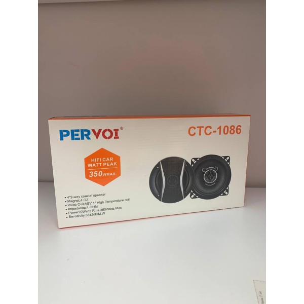 Динамики в авто PERVOI CTC-1086 350 Вт 4 дюйма черные PERVOI