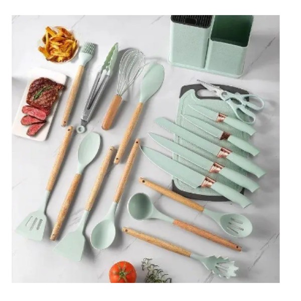 Набір кухонного приладдя Kitchen Set 19 предметів з ножами generic