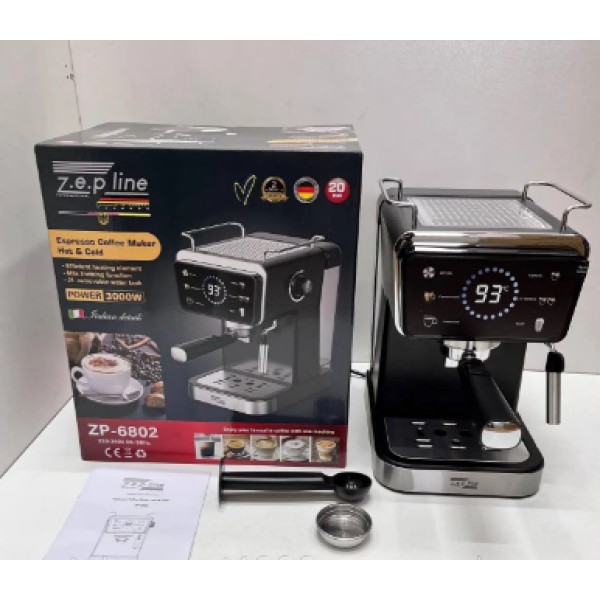 Кофемашина Zepline ZP-6802 профессиональная 3000 Вт 20 Bar Zepline