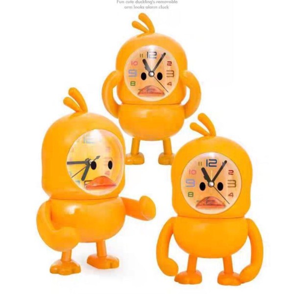 Детский ночник-будильник Little Duck 3в1 с копилкой оранжевый generic