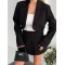 Костюм женский жакет шорты-юбка черный k-ton