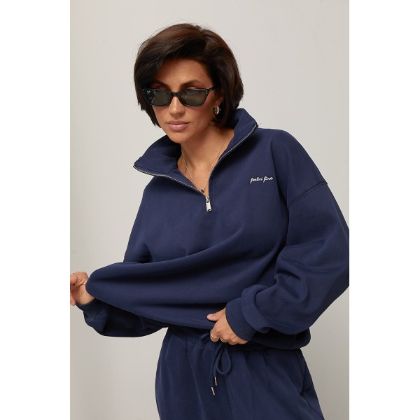 Спортивный костюм женский утепленный синий Lurex