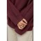 Подовжений в’язаний джемпер oversize - баклажан ONE SIZE 76804