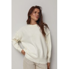 Джемпер жіночий в'язаний oversize молочний