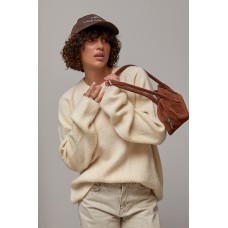 Джемпер жіночий в'язаний oversize бежевий