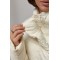 Куртка женская удлиненная стеганая молочная Lurex
