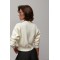 Джемпер жіночий трикотажний укорочений молочний Lurex