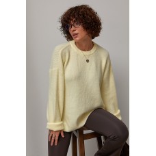 Джемпер жіночий в'язаний oversize кремовий
