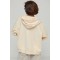 Тепле худі oversize на блискавці з начосом - кремовий S/M 76887